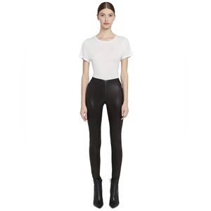 NWT Alice + Olivia - Front Zip Leather Legging - Size 8
